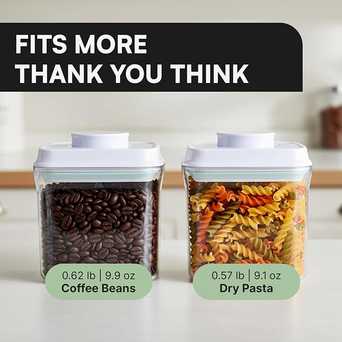 Bop Top Airtight Food Storage Containers | Pop-Top Lid | 3.5 Cups / 28 Oz | kitchen canister set, for flour, sugar, snacks, pasta, baking - Image 4