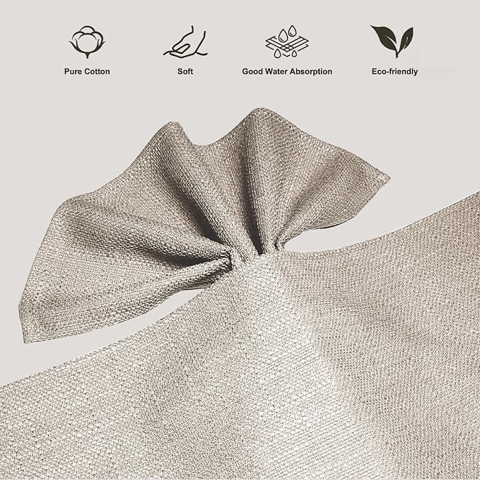 BALCONY & FALCON Rectangle Table Cloth Waterproof Beige 17.7"x17.7" 12pcs | Cloth Napkins Set of 12 Washable Linen Napkins Absorbent Wrinkle-Free Fabric Napkin Bulk for Dinner Wedding Party Christmas - Image 2