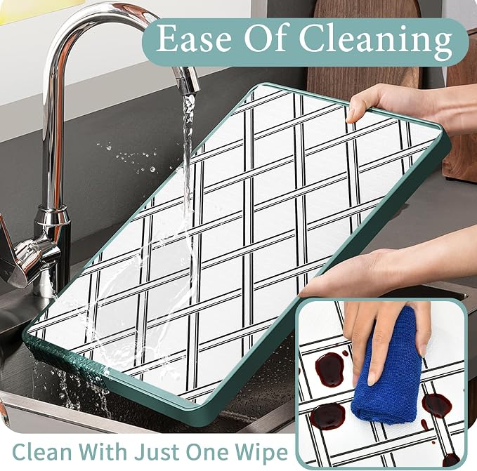 Drawer and Shelf Liner for Kitchen Cabinet: 17 in X 30 Ft Non Slip | Shelf Paper Non Adhesive Refrigerator Liners Black and White Squares Easy Liners for Bathroom - Image 4