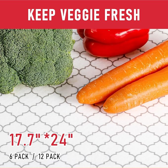 Cooyes 2 in 1 Refrigerator Liners & Fresh mats for Fridge Drawer and Glass Shelves, Absorbent Cloth Fridge Organizer Bin Mats Washable, Shelf Liner for Kitchen Cabinets Non Adhesive - Image 5