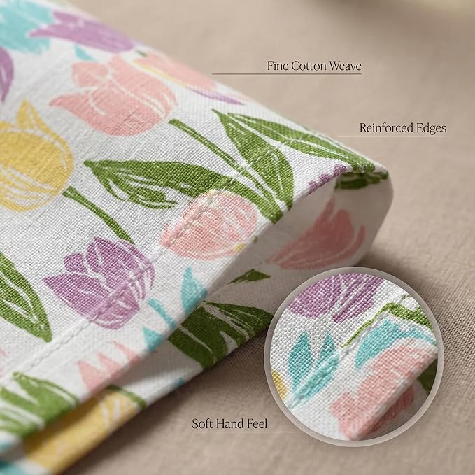 Urban Villa Cloth Napkins Cotton 20x20 (Set of 12) Tulip - Image 5