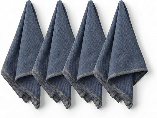 Odin 100% Turkish Cotton Dinner Napkins Set of 4, 18x18 Inch, Clean Edge, Oeko-TEX Certified, Reusable Cloth Napkins for Dining, Entertaining, and Holiday Tables by Jojomia
