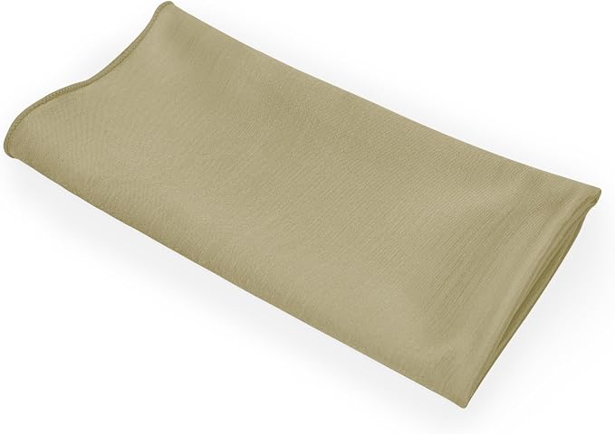 17 x 17-Inch Shantung Satin Cloth Napkins, Cafe, Set of 36 - Image 9