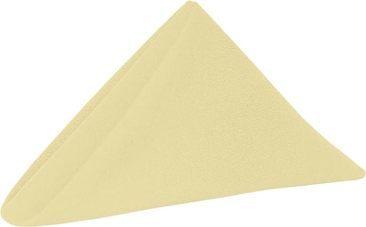 17x17-Inch Cotton-Feel Cloth Napkins, Cornsilk, Set of 24 by UltimateTextile