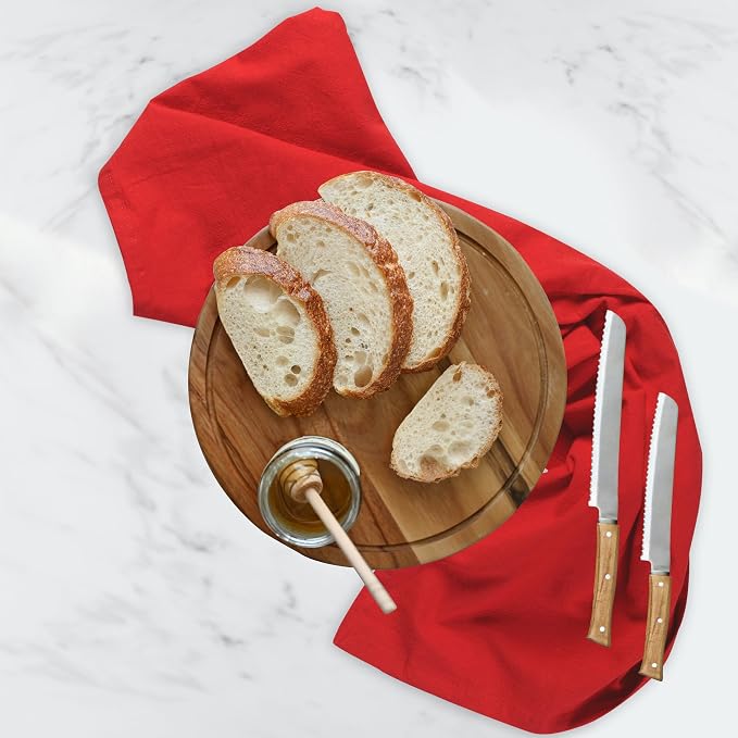 Urban Villa Kitchen Towels Cotton Dish Towels 27”x27” (Set of 4) Red - Image 4
