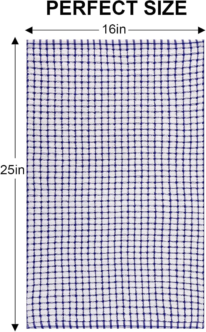 Kitinjoy Cotton 6 Pack Terry Kitchen Towels, Multiple Colour | 16 x 25 Inches Super Soft and Absorbent Dish Towels, Quick Drying hand towels for kitchen Drying - Image 6