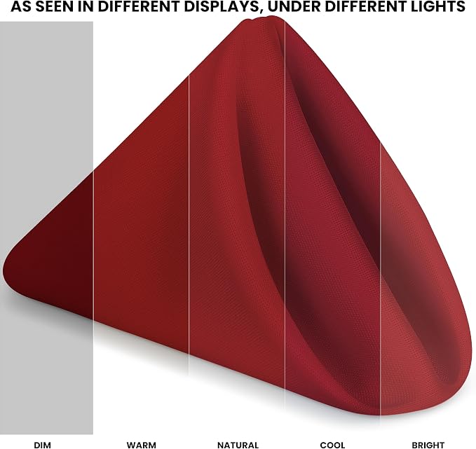 Utopia Home [24 Pack, Red] Cloth Napkins 17x17 Inches, 100% Polyester | Hemmed Edges, Washable and Reusable Ideal for Parties, Weddings and Dinners - Image 4