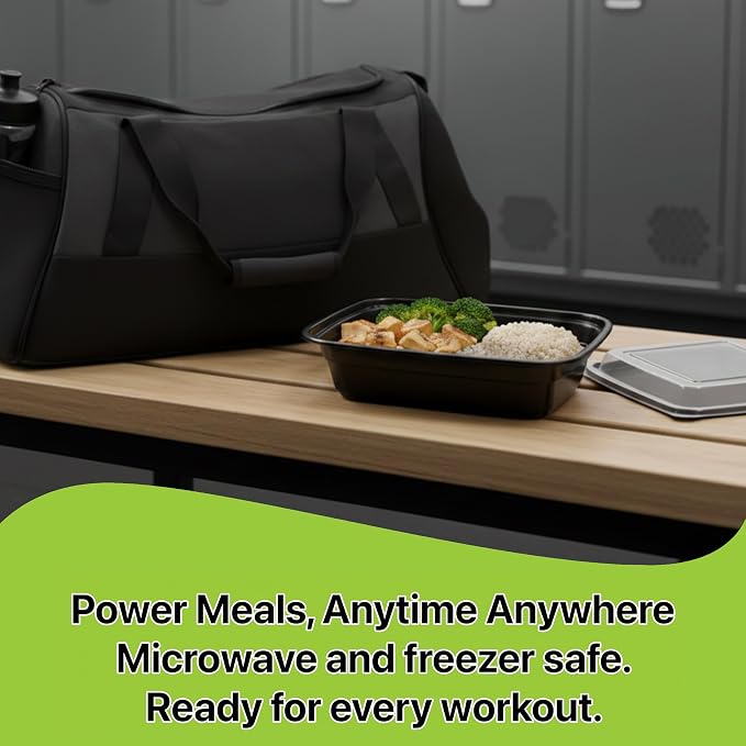 Meal Prep Containers [50 Set] x [24 oz] with Lids, 1 compartment, Stackable, Reusable, Leakproof, Food Safe, Microwave, Freezer & Dishwasher Safe for Food Prep Storage Bento (50 Set, 24 oz) - Image 8