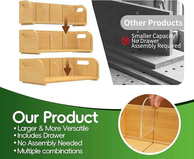 Bamboo Tea Organizer – Stackable Collection (3Tier) - Image 3