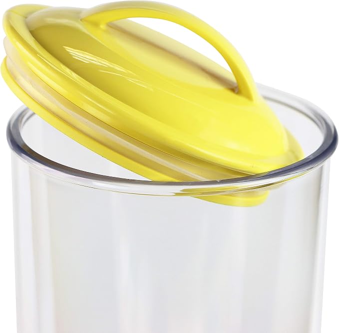 Reston Lloyd Tall Clear Spaghetti Pasta Storage Canister Container with Airtight Lid BPA Free for Kitchen Pantry Organization, Lemon - Image 5