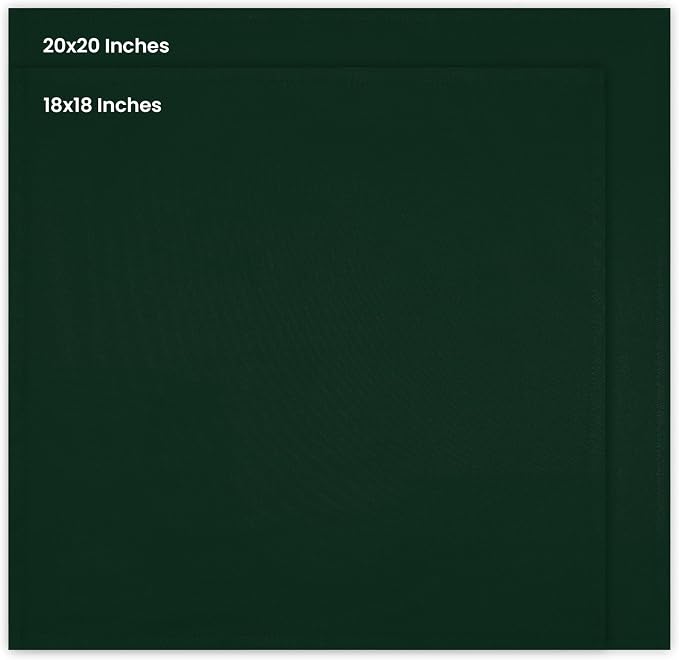 Utopia Kitchen Cotton Blend Hunter Green Cloth Napkins [12 Pack,18x18 Inch] | Absorbent Washable and Reusable for Dinner, Restaurant, Lunch, Wedding and Hotel - Image 3