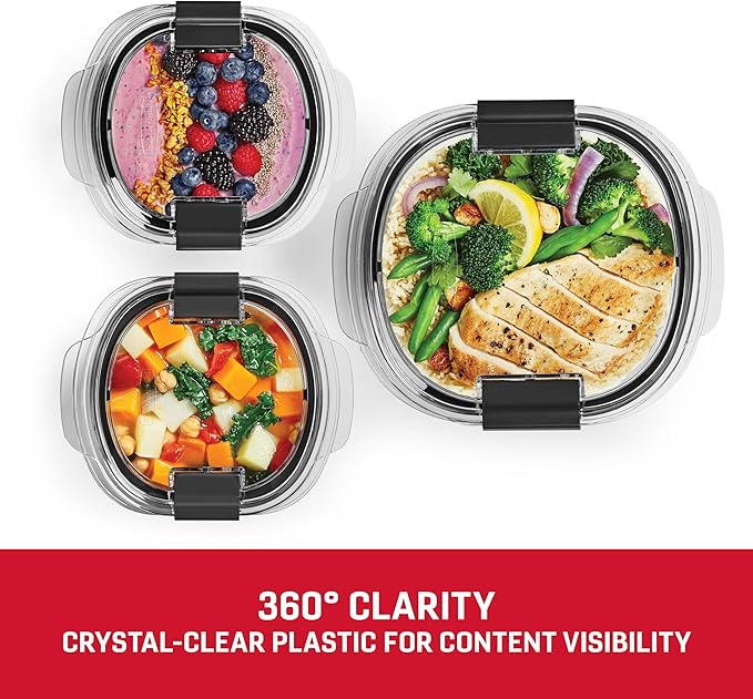 Rubbermaid Brilliance® Round Leak Proof Food Storage Containers, 6 Piece Set - Image 5