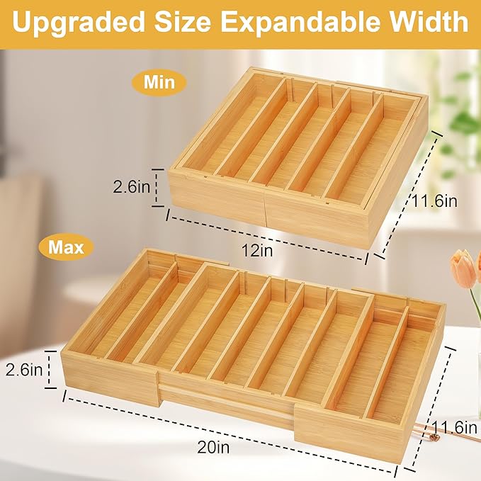 MinBoo Bamboo K Cup Holder for Drawer or Countertop Coffee Pod Holder Expandable K Cup Pod Storage Tea bag organizer K Cup Storage for Coffee Station Home Office and Kitchen - Image 3