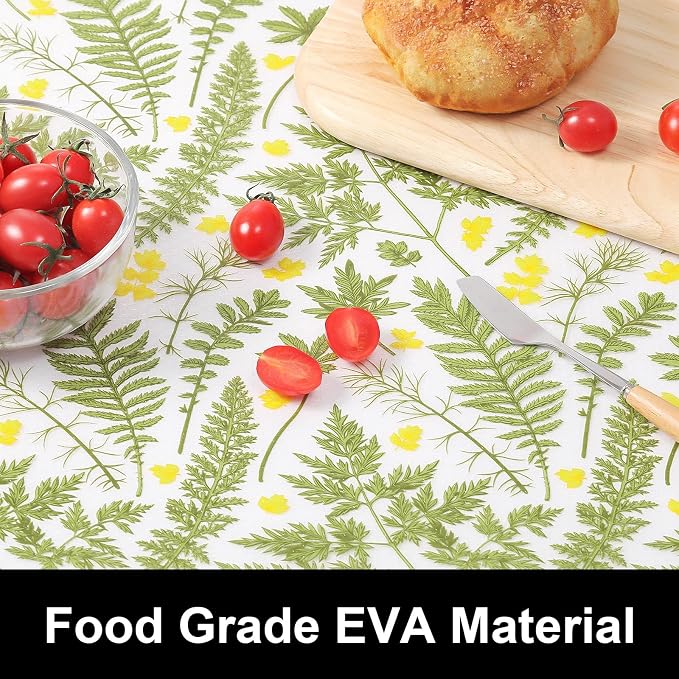 Cooyes Shelf Liner Drawer Liners, Fern Botanical Shelf Liners for Kitchen Cabinets, Non-Adhesive Cabinet Liner, EVA Waterproof Non-Slip Refrigerator Liners for Kitchen Drawers（11.8" W x 118" L） - Image 6