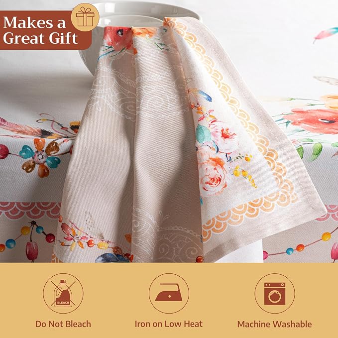 Maison d' Hermine Cloth Napkins Set of 4 Reusable 100% Cotton (20" x 20") | Everyday Square Napkins Cloth Washable Dinner Party Wedding Restaurant Hotel Kitchen Spring Summer - Ibiza - Beige - Image 5