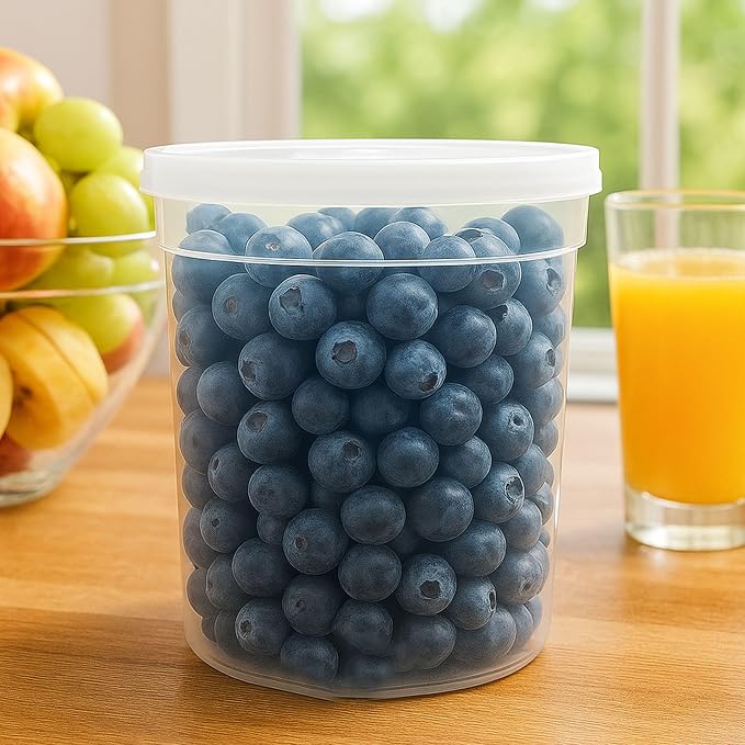 32oz Plastic Deli Food Storage Containers with Lids 400 Count - Round Containers Perfect for Food Storage, Portion Control, Meal Prep, Organization, Liquids, Travel, Home, School (32 Ounces) - Image 5