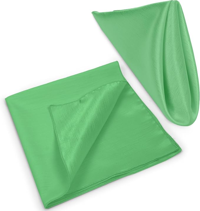 17 x 17-Inch Shantung Satin Cloth Napkins, Kelly Set of 36 - Image 8