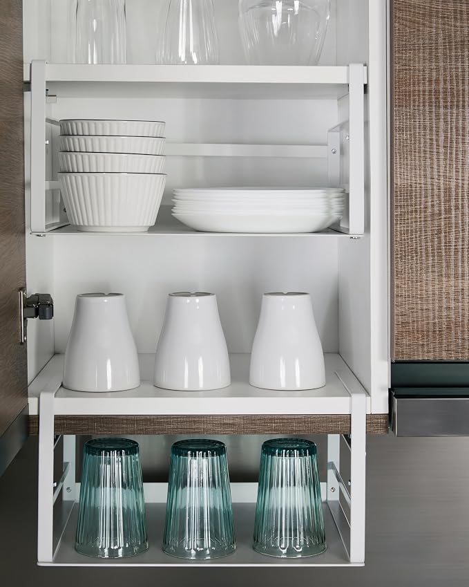 Nxconsu Under Shelf Basket, 2 Pack Under Shelf Storage Organizer, 13.4" | Heavy-Duty Metal Under Cabinet Shelf Basket Holds 30 lb with No-Drill Knob-Lock Clamp for Kitchen Pantry Cupboard - Image 5