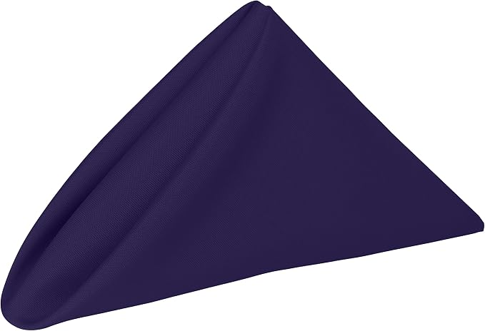 20x20-Inch Polyester Cloth Napkins, Purple, Set of 12 by UltimateTextile