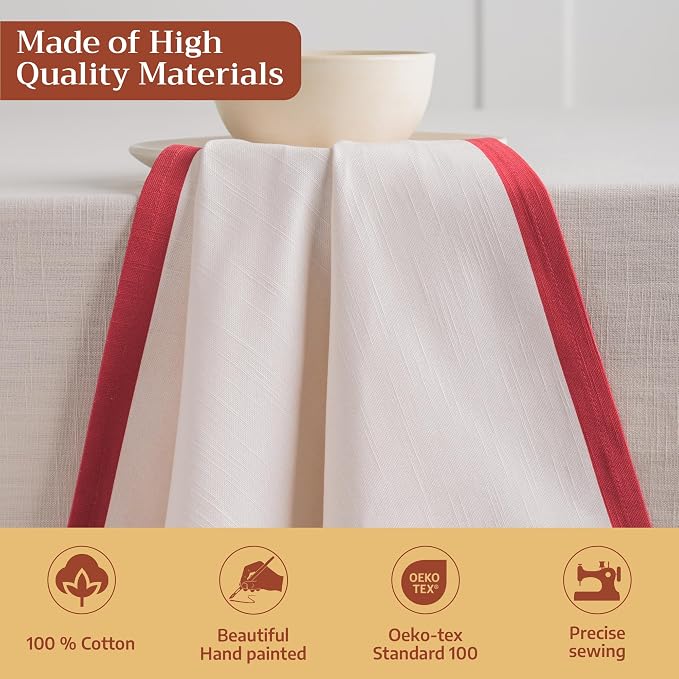 Maison d' Hermine Cloth Napkins Set of 4 Reusable 100% Cotton (20" x 20") | Everyday Square Napkins Cloth Washable Dinner Wedding Restaurant Hotel Kitchen Thanksgiving Christmas - Holly Time - Image 3
