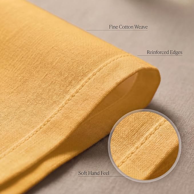 Urban Villa Cloth Napkins Cotton 20x20 (Set of 12) Mustard - Image 5