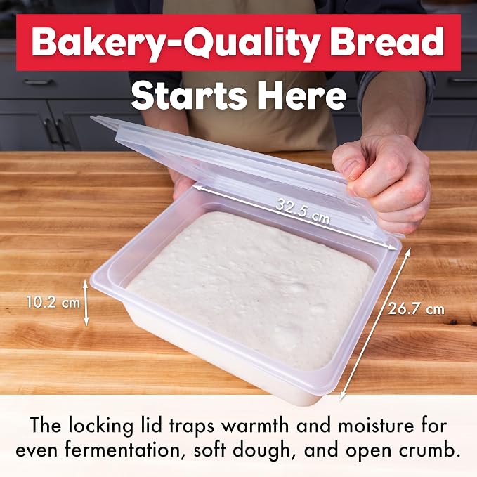 Brod & Taylor Proofing Container With 6L Capacity, Fits Up to 3000 Grams of Dough – Dough Rising Box for Bread, Sourdough & Pizza (Dishwasher Safe, BPA-Free) - Image 2