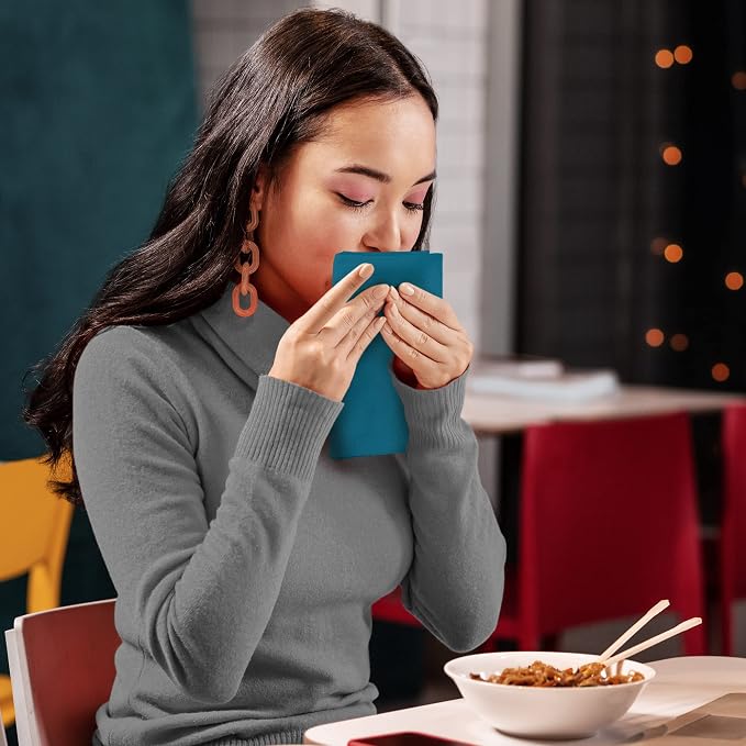 Utopia Kitchen Cotton Blend Teal Cloth Napkins [12 Pack, 18x18 Inch] | Absorbent Washable and Reusable for Dinner, Restaurant, Lunch, Wedding and Hotel - Image 9