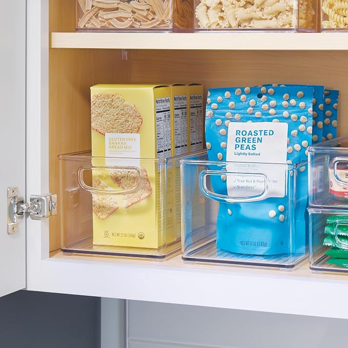 iDesign Stackable Clear Plastic Bin, 6-Pack | Kitchen Organizers and Storage, For Fridge and Pantry - Image 3