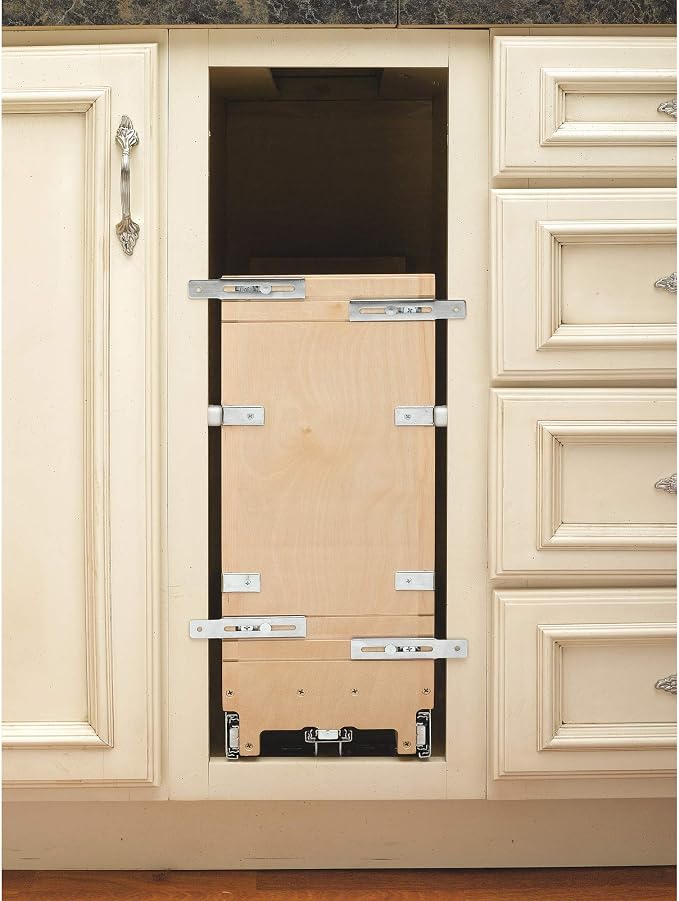 Rev-A-Shelf Pullout Bakeware Organizer w/Soft-Close, Min Opening 8.5" Wide | Wooden Storage Organization w/ Ball Bearing Slides, Full Height Base Kitchen Cabinets, Foil Wrap/Tray Divider, 447-BCBBSC-8C - Image 6