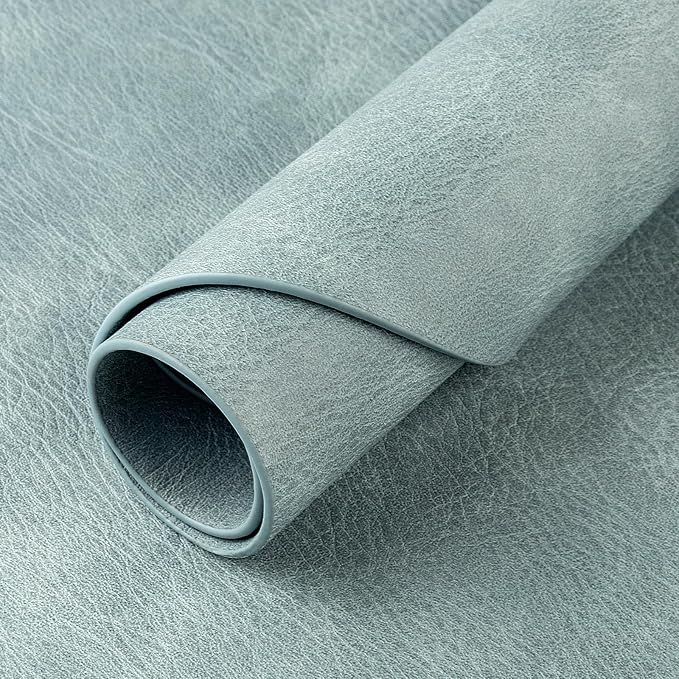 ADRIMER Placemats, Heat Resistant Oval Placemats Set of 8 Washable 12 x 17 Inch, Waterproof Table Mats, Wipeable Pu Place Mats for Kitchen, Dining Room, Light Blue - Image 5