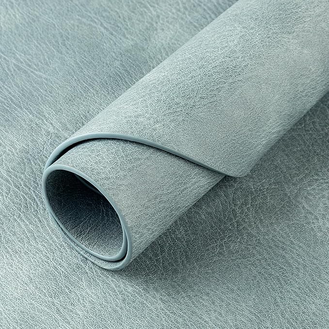 ADRIMER Placemats, Heat Resistant Oval Placemats Set of 6 Washable 12 x 17 Inch, Waterproof Table Mats, Wipeable Pu Place Mats for Kitchen, Dining Room, Light Blue - Image 6