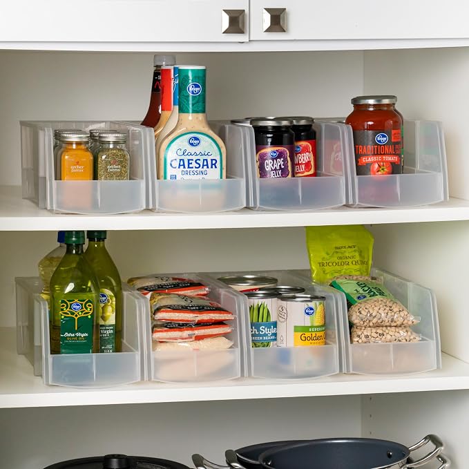 IRIS USA 8-Pack, Large Clear Stackable Storage Bins | Organize snacks, cans, coffee pods, craft supplies, and household essentials with clear visibility and easy access - Image 8