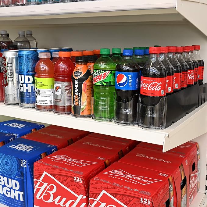 Fridge Drink Organizer & Soda Can Dispenser for Refrigerator, 2-Pack - Image 3