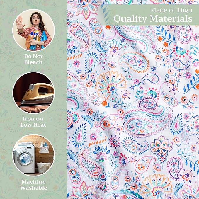 Maison d' Hermine Cloth Napkins Set of 4 Reusable 100% Cotton (20" x 20") | Everyday Square Napkins Cloth Washable Dinner Party Wedding Restaurant Hotel Kitchen Spring Summer - Indian Floral - Image 3