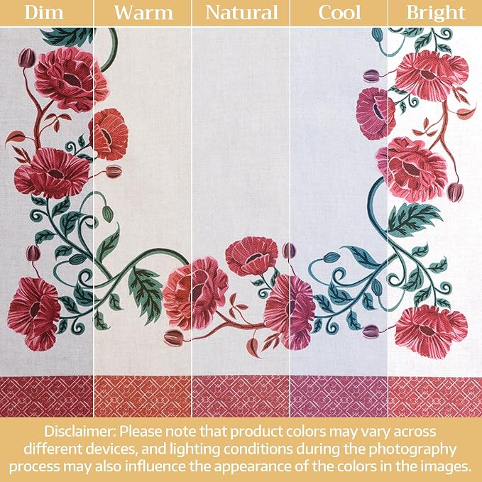 Maison d' Hermine Cloth Napkins Set of 4 Reusable 100% Cotton (18" x 18") | Everyday Square Napkins Cloth Washable Dinner Party Wedding Restaurant Hotel Kitchen Spring Summer - Poppy - Image 6