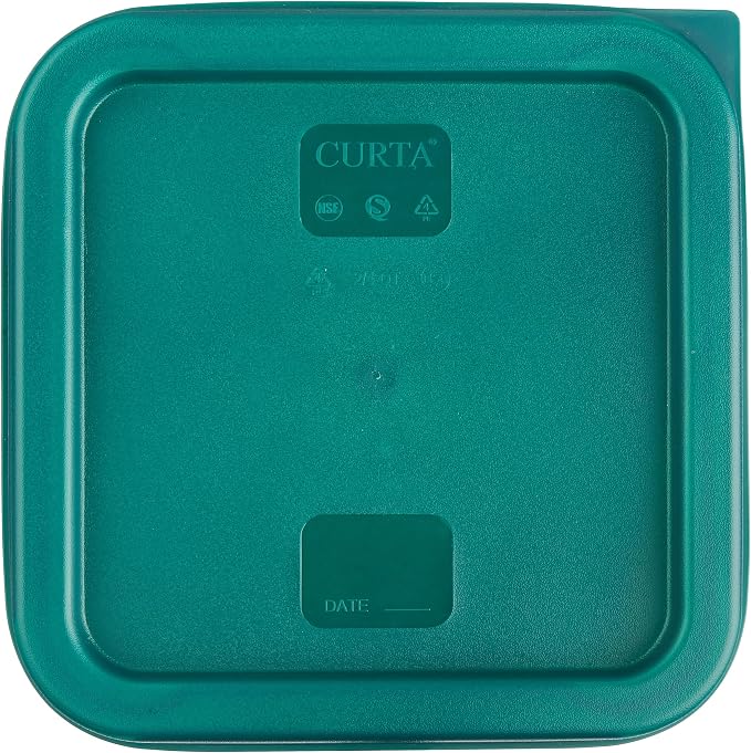 4 Pack Food Storage Container with Green Lid - NSF Commercial Grade in 4.0 Qt - Square, Clear, Polycarbonate - Image 9
