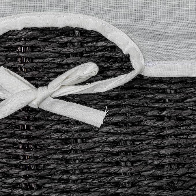 Household Essentials Wicker Basket Set, 3 Pieces, 1 Large and 2 Small Paper Rope Baskets for Storage and Organization - Image 10