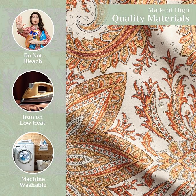 Maison d' Hermine Cloth Napkins Set of 4 100% Cotton Everyday Reusable Square Napkins Cloth Washable, Dinner, Party, Wedding, Restaurant (Kashmir Paisley, 20" x 20") | Everyday Square Napkins Cloth Washable Dinner Wedding Restaurant Hotel Kitchen Thank... - Image 4