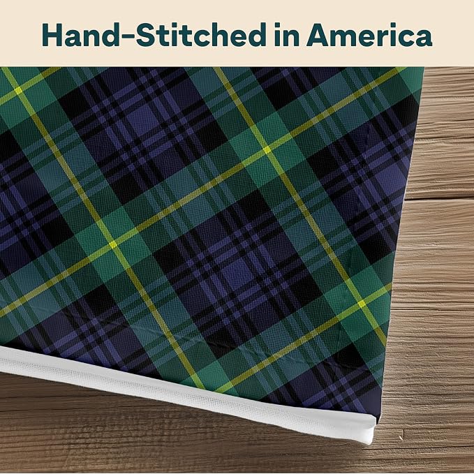 Blue & Green Tartan Cloth Napkins Set of 12 | Decorative Plaid Dinner Napkins | Made in The USA | Stain-Resistant & Absorbent | Reusable - Image 5