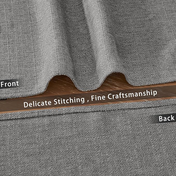 BALCONY & FALCON Rectangle Table Cloth Waterproof Gray 13.8"x 17.7" 6pcs | Placemats Set of 6 Faux Linen Cloth Place Mats Washable Wrinkle Resistant Table Placemats for Dining Kitchen Indoor & Outdoor - Image 4
