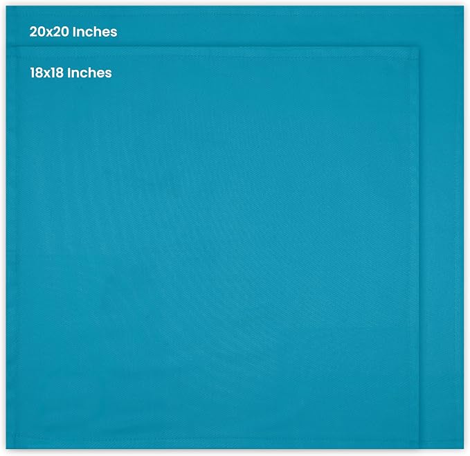 Utopia Kitchen Cotton Blend Teal Cloth Napkins [12 Pack, 18x18 Inch] | Absorbent Washable and Reusable for Dinner, Restaurant, Lunch, Wedding and Hotel - Image 3