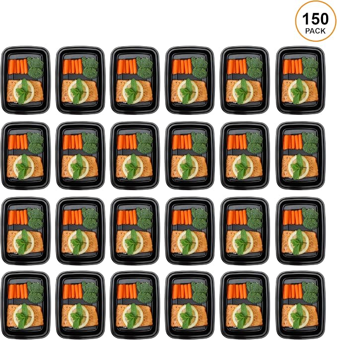 Freshware Meal Prep Containers 1 Compartment Food Storage Containers with Lids, Bento Box, BPA Free, Stackable, (16 oz), 150 count (Pack of 1) - Image 2