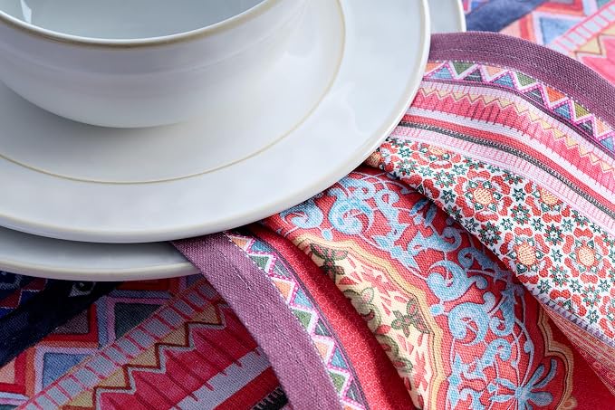Maison d' Hermine Cloth Napkins Set of 4 Reusable 100% Cotton (20" x 20") | Everyday Square Napkins Cloth Washable Dinner Wedding Restaurant Hotel Kitchen Thanksgiving Christmas - Ispahan - Image 7