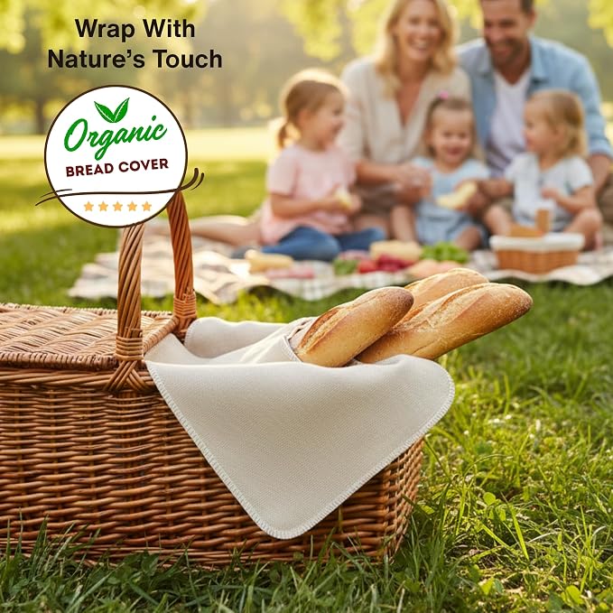 Flour Sack Towels for Bread Dough Proofing – Unbleached, Thick Organic Cotton Baking Cloth for Baguettes, Ciabatta, Pastry – Reusable, 28"x28", 6-Pack - Image 4