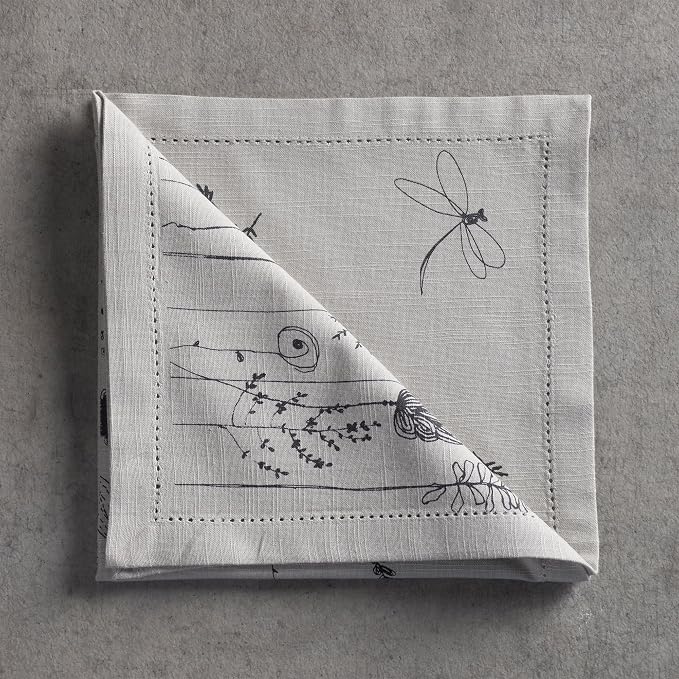 Maison d' Hermine Cloth Napkins Set of 4 Reusable 100% Cotton (20" x 20") | Everyday Square Napkins Cloth Washable Dinner Party Wedding Restaurant Hotel Kitchen Spring Summer - Flore - Image 9