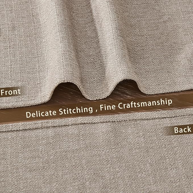 BALCONY & FALCON Rectangle Table Cloth Waterproof Beige 13.8"x 17.7" 4pcs | Placemats Set of 4 Faux Linen Cloth Place Mats Washable Wrinkle Resistant Table Placemats for Dining Kitchen Indoor & Outdoor - Image 6