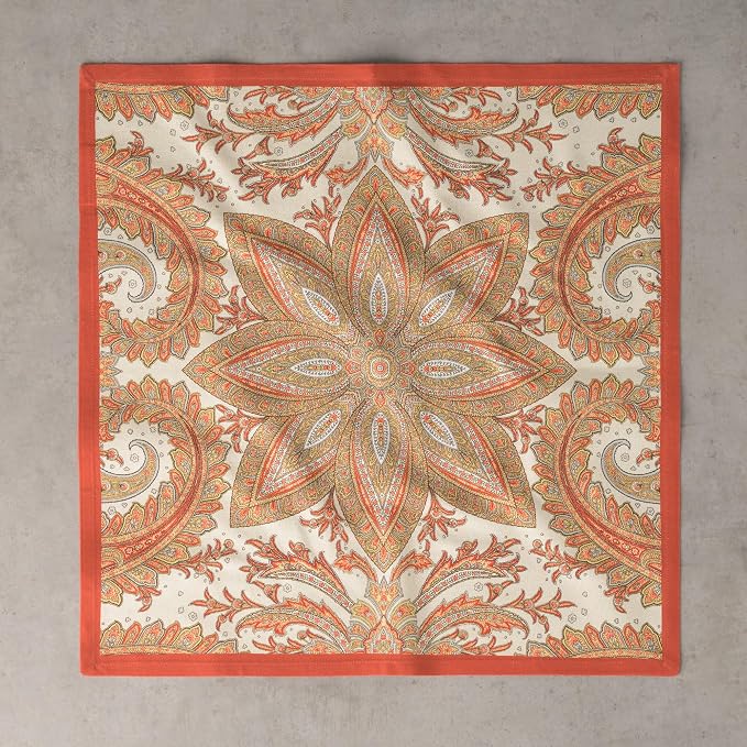 Maison d' Hermine Cloth Napkins Set of 4 100% Cotton Everyday Reusable Square Napkins Cloth Washable, Dinner, Party, Wedding, Restaurant (Kashmir Paisley, 20" x 20") | Everyday Square Napkins Cloth Washable Dinner Wedding Restaurant Hotel Kitchen Thank... - Image 8