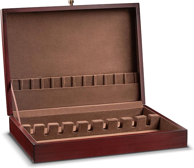 Royalty Art Cutlery Storage Box, Wooden Flatware Caddy, 15x11x3 In | Stores forks, knives, spoons, decorative kitchen and dining organizer, flatware not included - Image 3