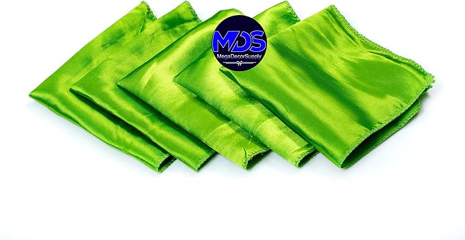 Set of 100 PCS Satin Napkin 12x12 Inch Square, Dinner Table Napkins for Wedding, Bulk Silky Sateen Cloth Napkins for Restaurant Banquet Graduation Birthday Party Decoration - Parrot Green - Image 2