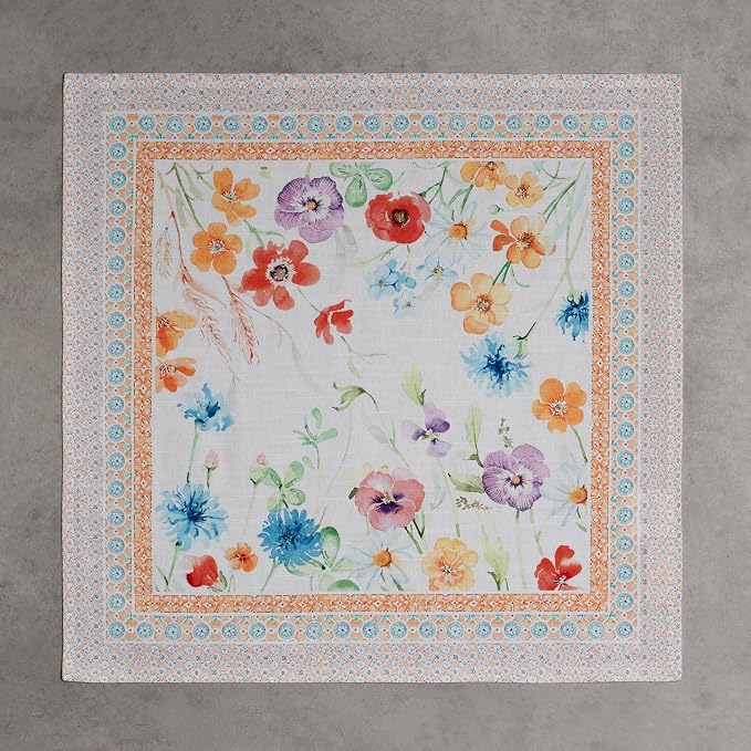 Maison d' Hermine Cloth Napkins Set of 4 Reusable 100% Cotton (20" x 20") | Everyday Square Napkins Cloth Washable Dinner Party Wedding Restaurant Hotel Kitchen Spring Summer - Summer Whisper - Image 8